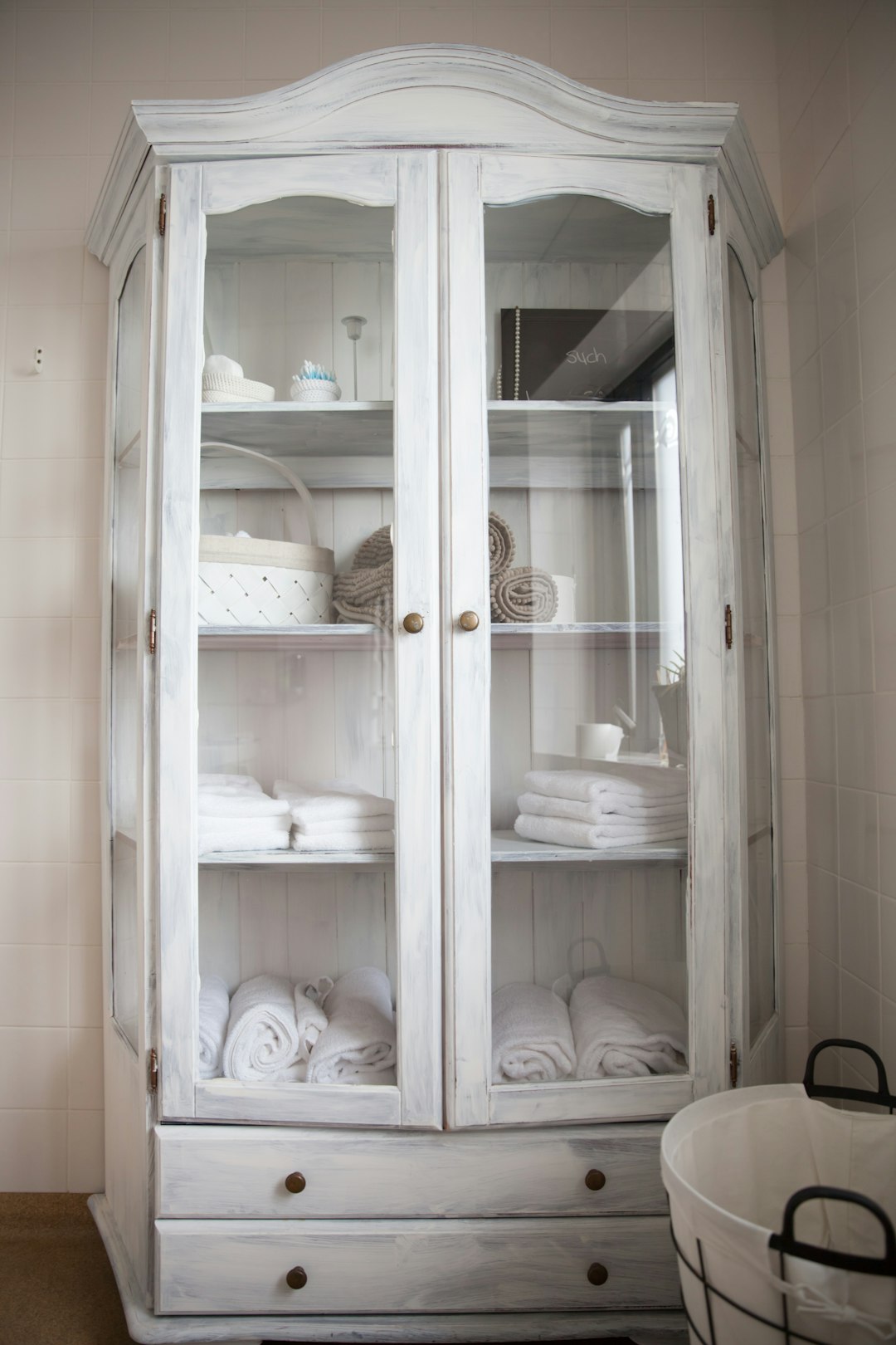 wardrobe in bathroom - nordic country